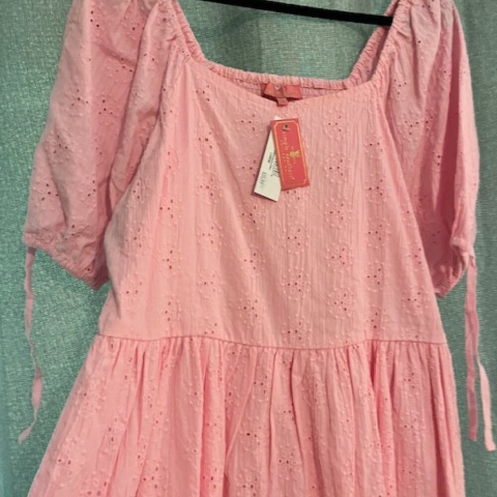 Simply Southern Pink Eyelet Dress NWT - Picture 4 of 4